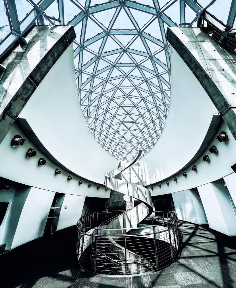 Geometric Dome Staircase by Arnon Orbach — canvas wall art