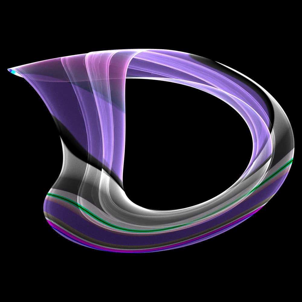 Dynamic Purple Ribbons by Mystic Number — canvas wall art