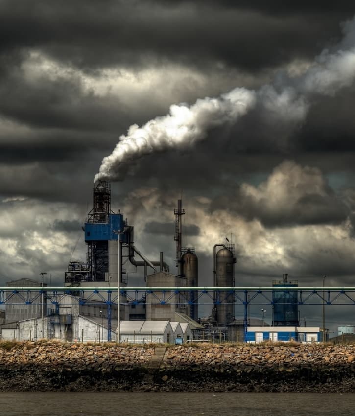 Heavy Industry Dark Sky by FrankBa — canvas wall art