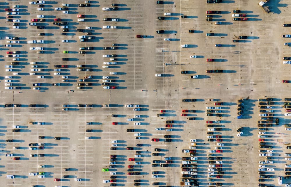 Aerial Parking Lot Grid by Anatoliy Kosterev — canvas wall art