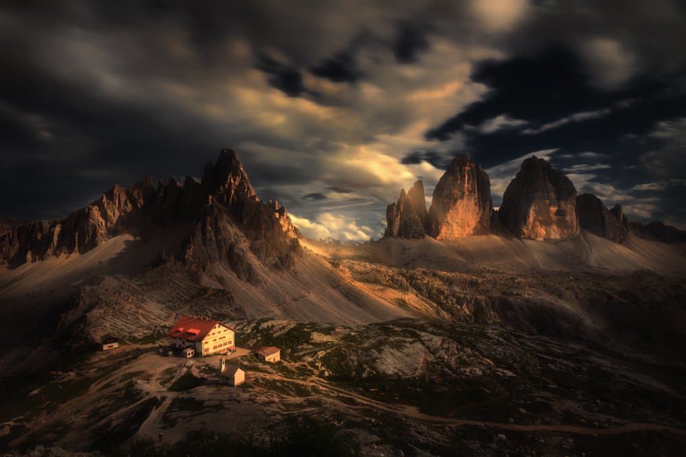 Tre Cime Golden Hour by Siarhei Mikhaliuk * — canvas wall art