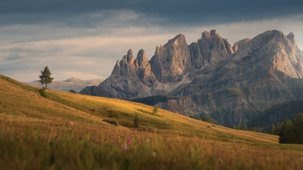 Dolomite Valley Sunset by Thomas de Franzoni — canvas wall art