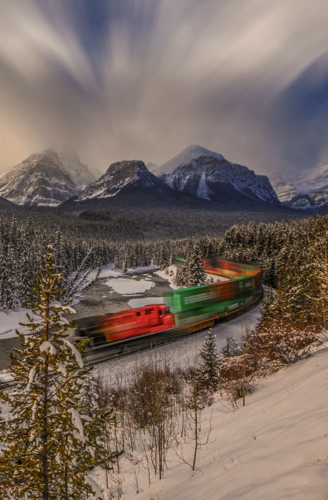 Winter Mountain Curve by Jenny Qiu — canvas wall art