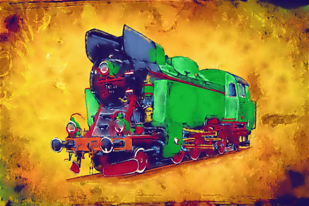 Vintage Steam Engine by Rafal Kulik — canvas wall art