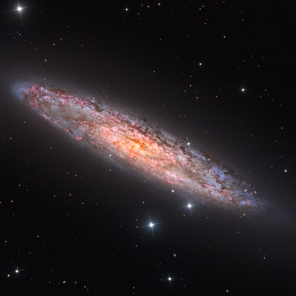 Vibrant Spiral Galaxy by Vikas Chander — canvas wall art
