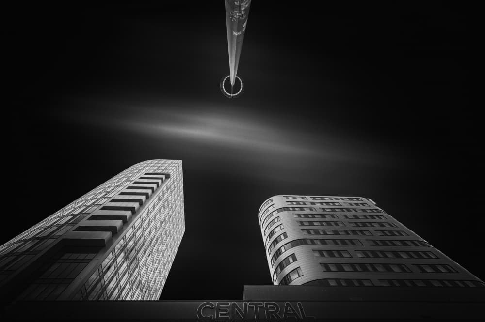 Dramatic City Architecture by Karol Važan — canvas wall art