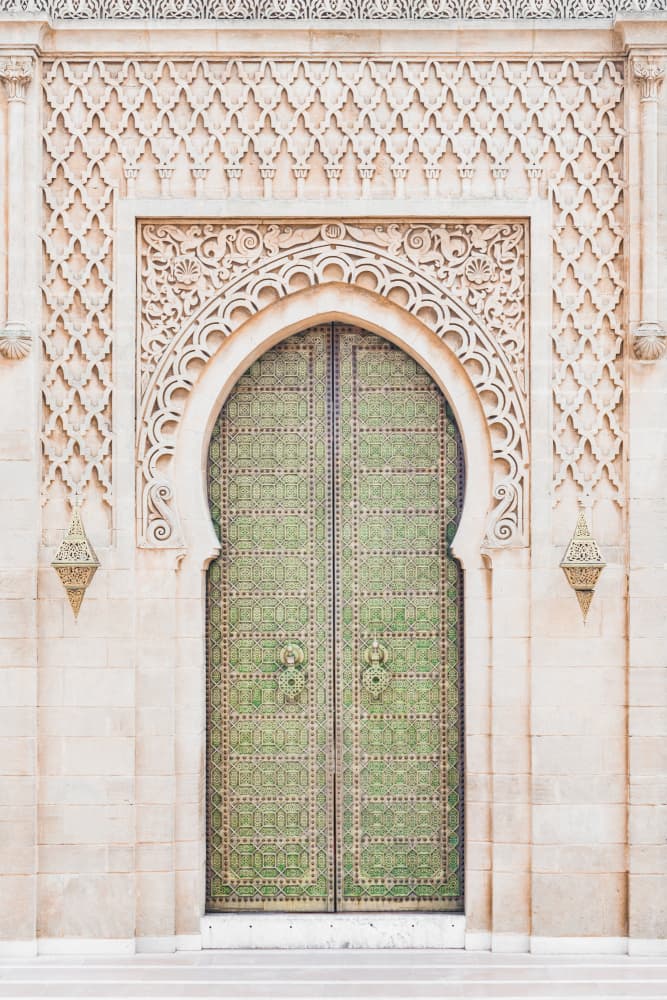 Ornate Moroccan Green Door by Henrike Schenk — canvas wall art