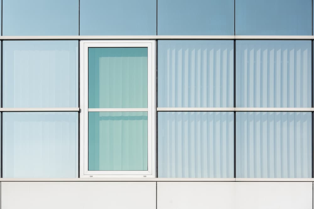 Modern Blue Facade by Georges Forster — canvas wall art