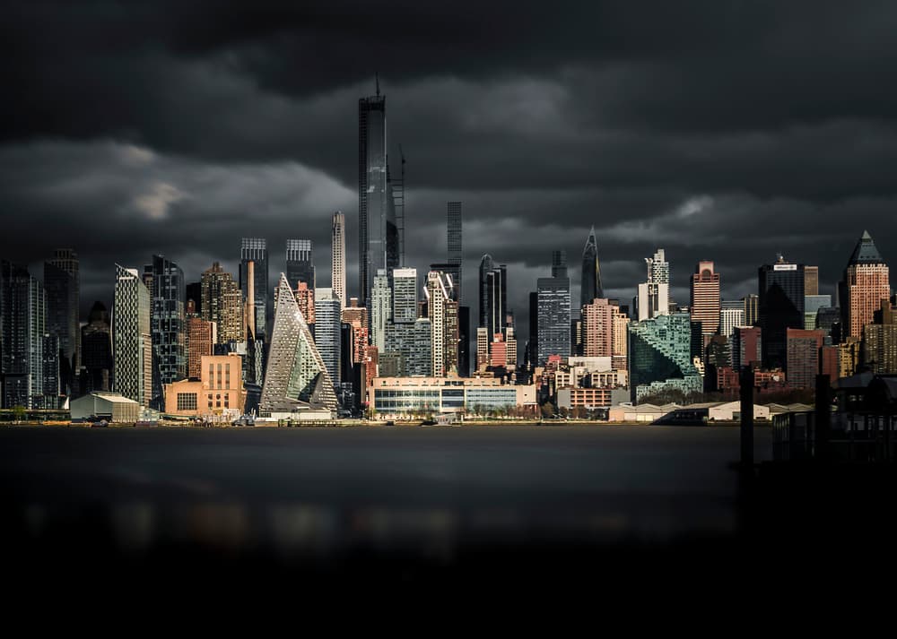Dramatic City Skyline by Wei (David) Dai — canvas wall art