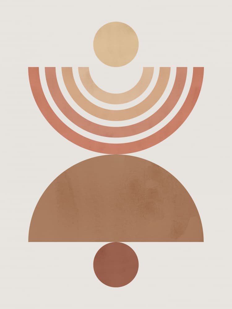 Earthy Geometric Balance by Vitor Costa — canvas wall art