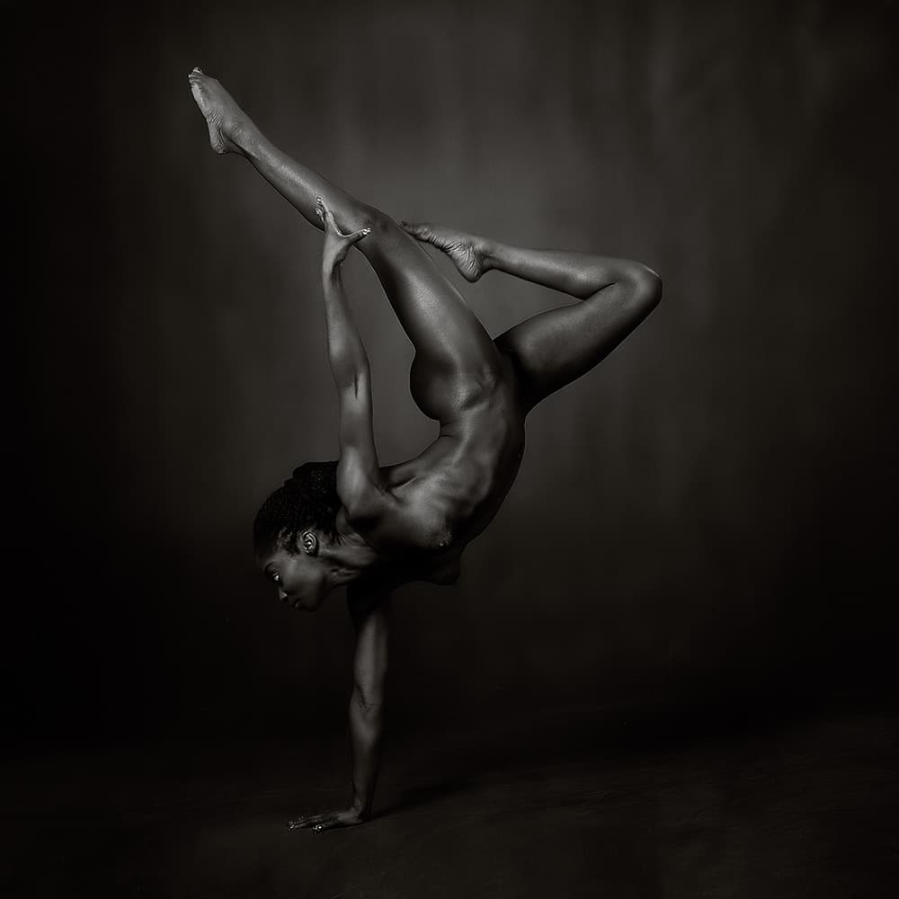 Artistic Nude Handstand by Hugh Wilkinson — canvas wall art