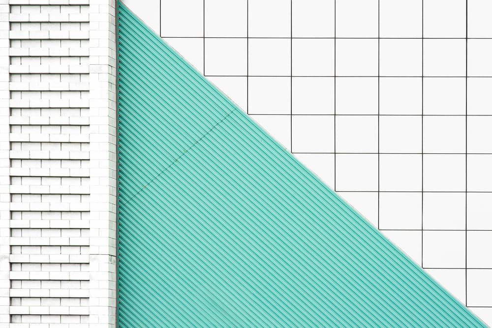 Sharp Teal Geometry by Linda Wride — canvas wall art