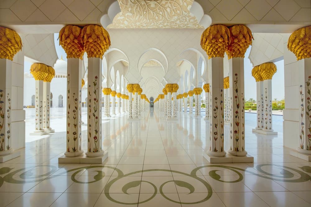 Opulent Mosque Hallway by Walde Jansky — canvas wall art