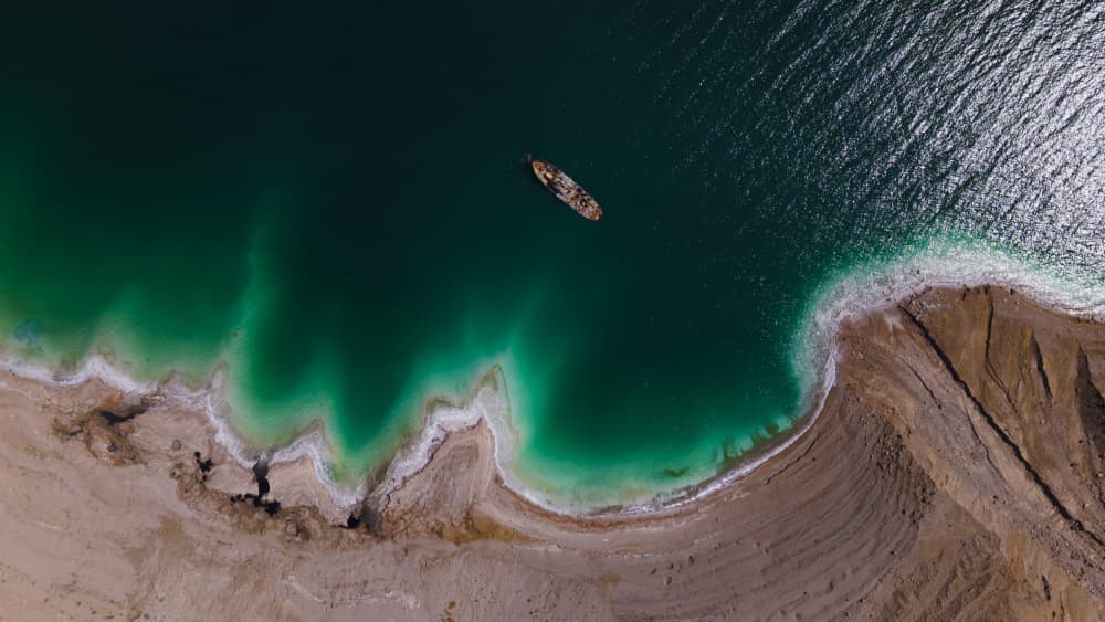 Green Water Shipwreck by AYMAN KHRBAWE — canvas wall art