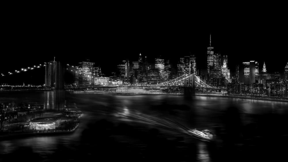 New York City Night by Ken Liang — canvas wall art
