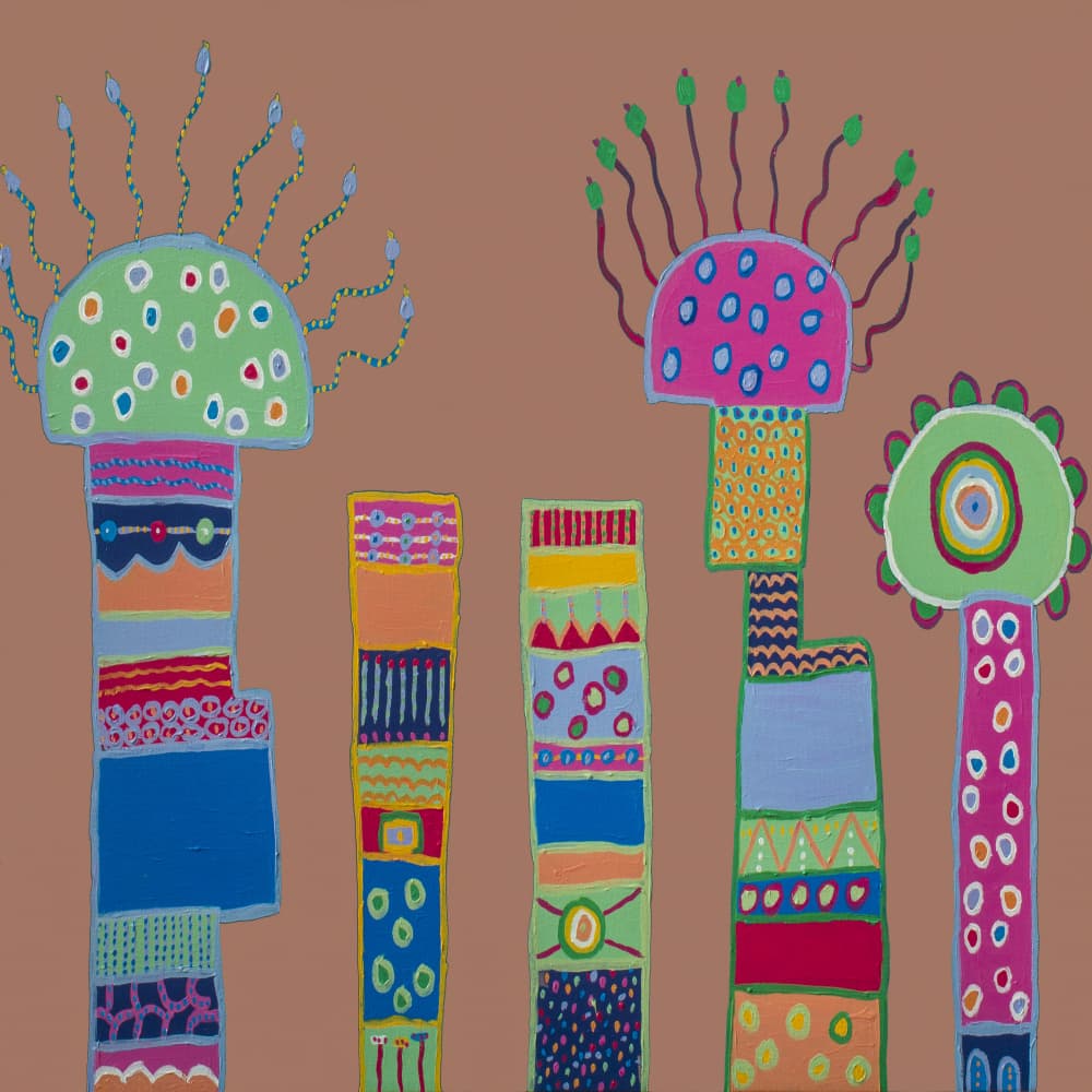 Whimsical Garden Plants by Helen Joynson — canvas wall art