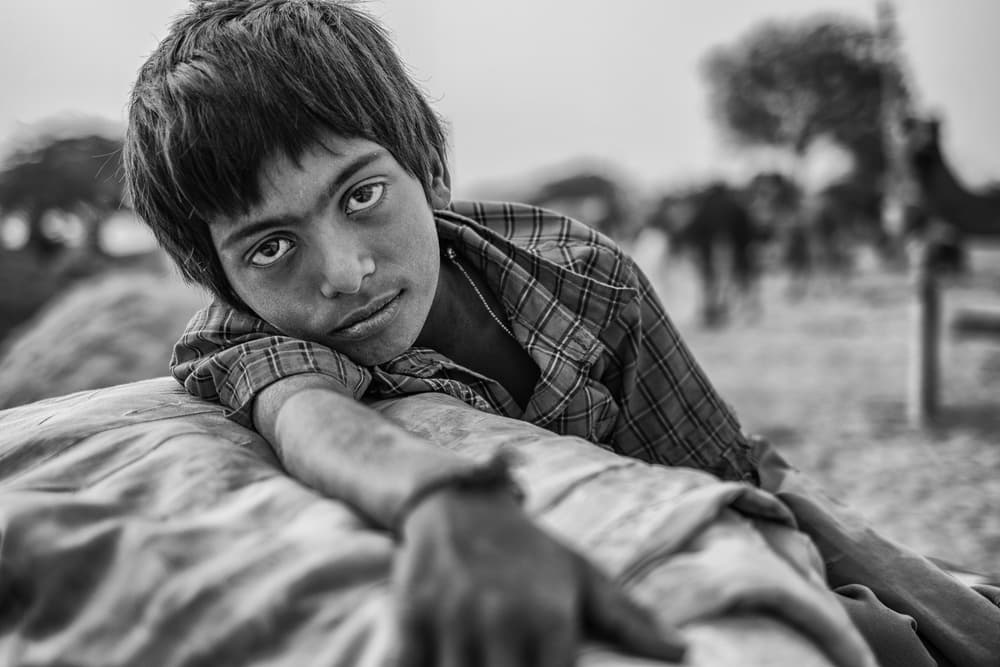 Pensive Young Boy by Pavol Stranak — canvas wall art