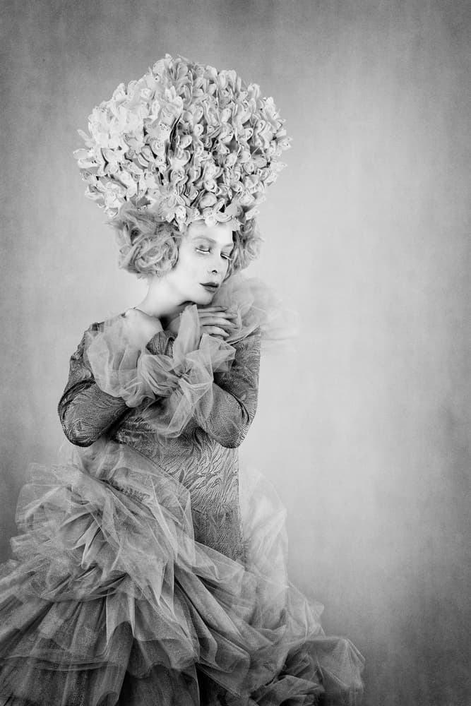 Dramatic Headdress Portrait by Babak Haghi — canvas wall art