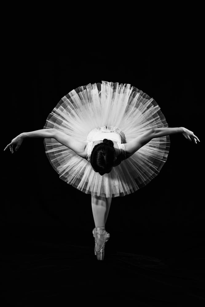 Graceful Ballerina Pose by Pattanawit Suntiniwat — canvas wall art