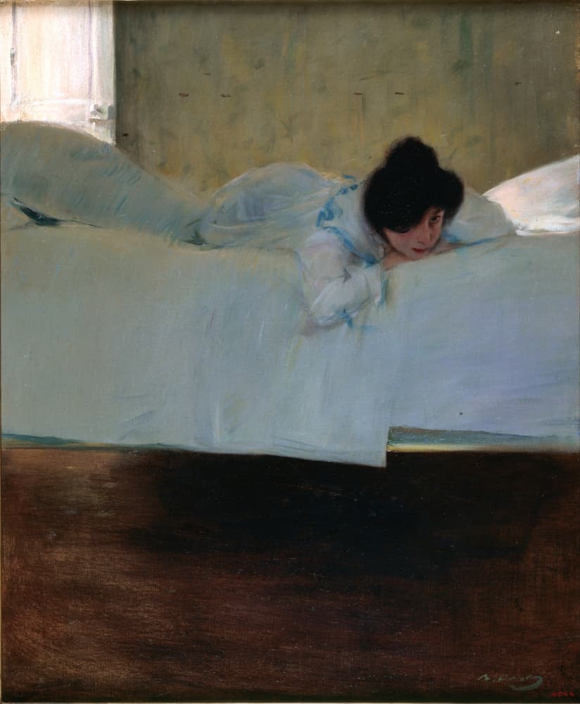 Laziness by Ramon Casas — canvas wall art