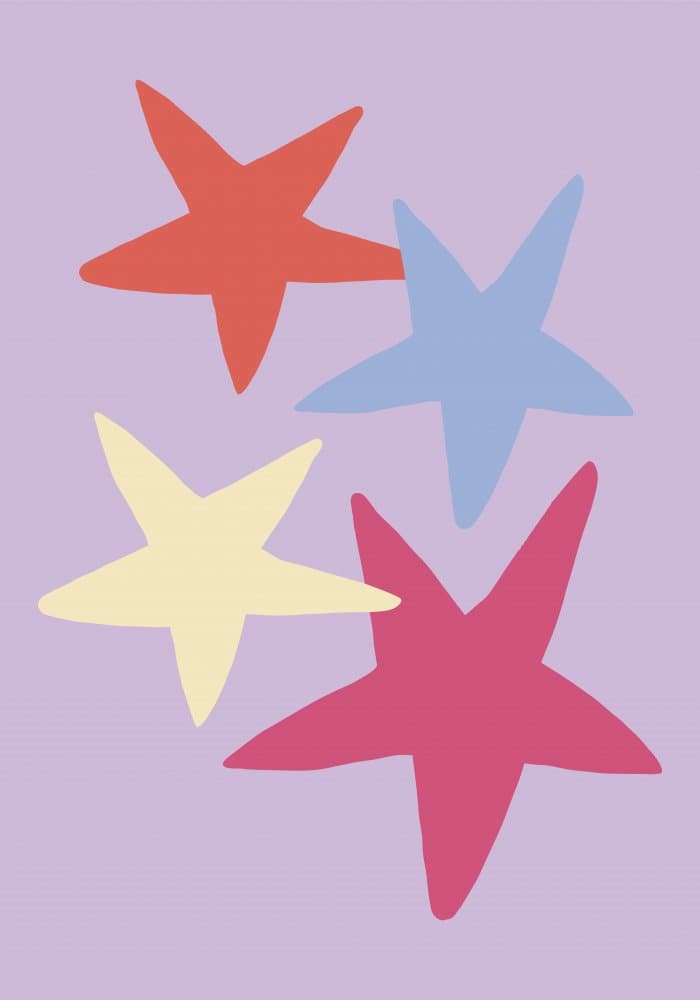 Playful Star Shapes by Pictufy Studio — canvas wall art