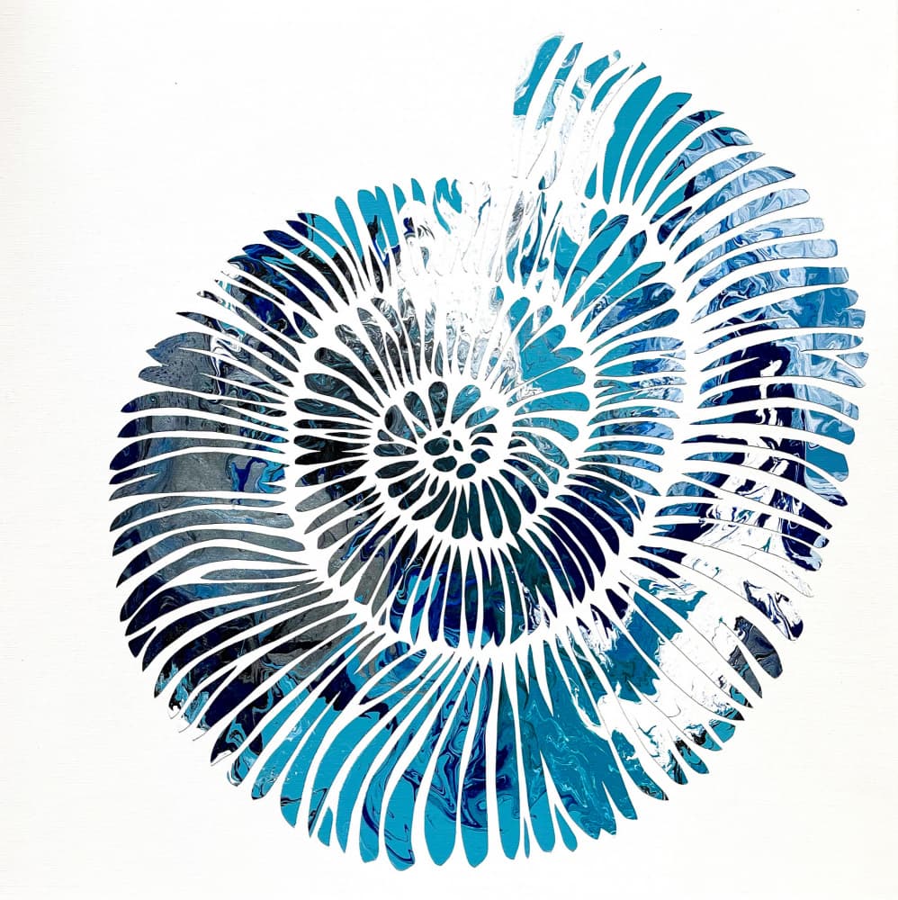Oceanic Nautilus Spiral by Eleni Pratsi — canvas wall art