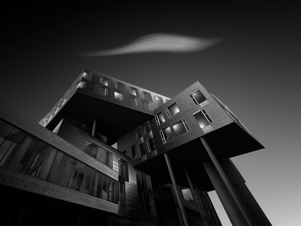 Dramatic Modern Architecture by Aidong Ning — canvas wall art