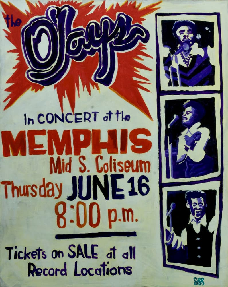 Retro O'Jays Concert by Steve Spencer — canvas wall art