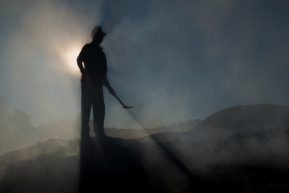 Worker in Smoky Light by Baris Akpinar — canvas wall art