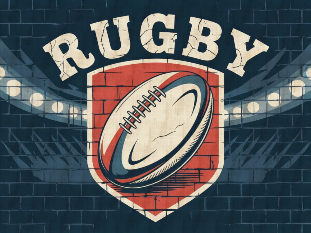 Rugby Club Shield by Andreas Magnusson — canvas wall art