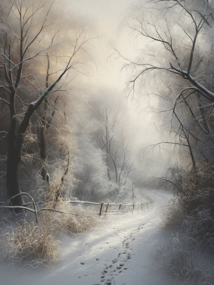 Enchanting Snowy Path by Andreas Magnusson — canvas wall art