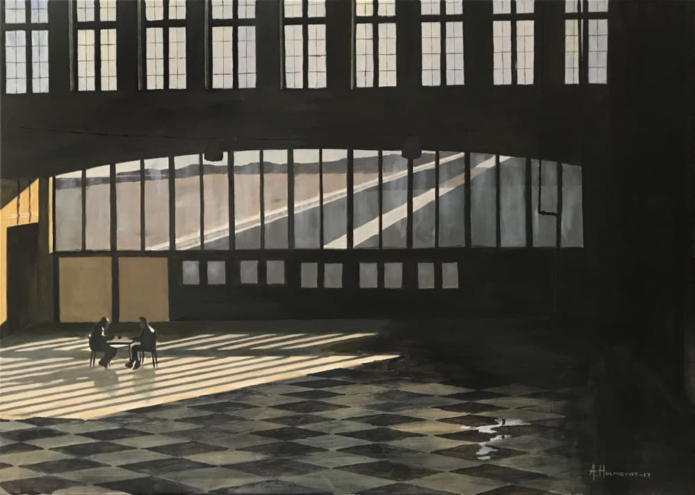 Chess Players In Sunlight by Borgenhag Holmqvist — canvas wall art