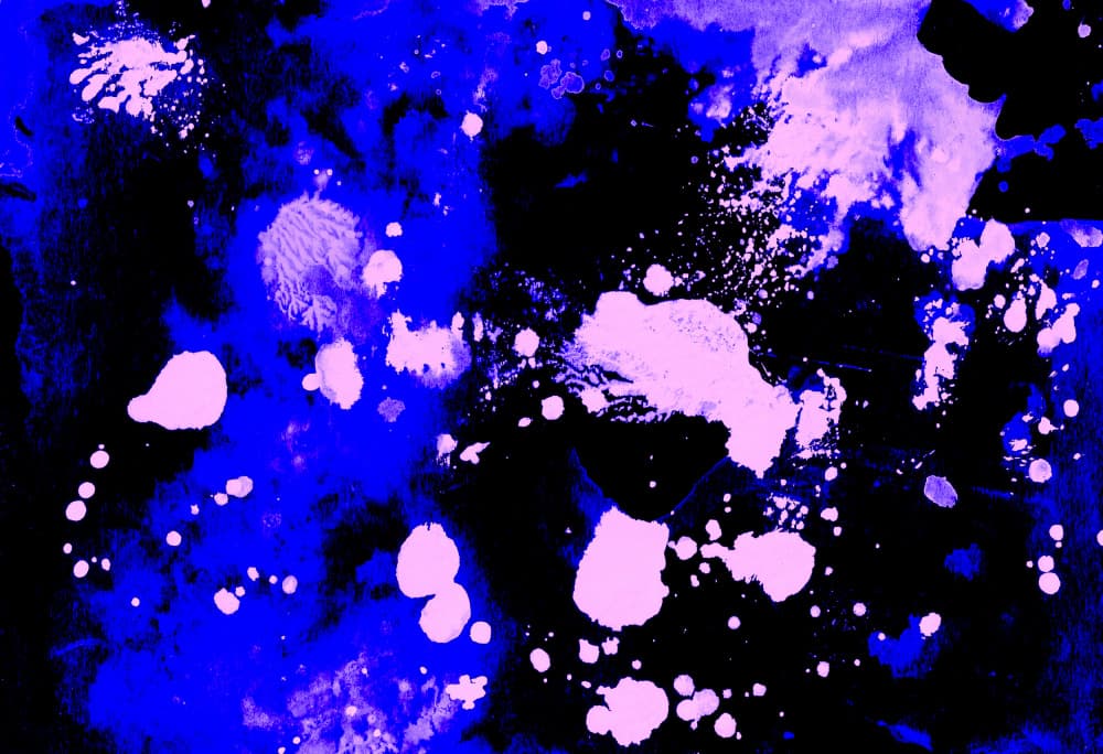 Electric Blue Pink Splatter by Santhosh ch — canvas wall art