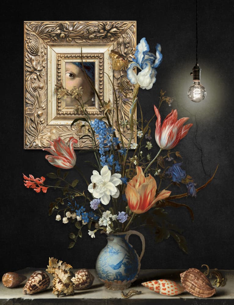Still Life with Pearl Gaze by Marja van den Hurk — canvas wall art