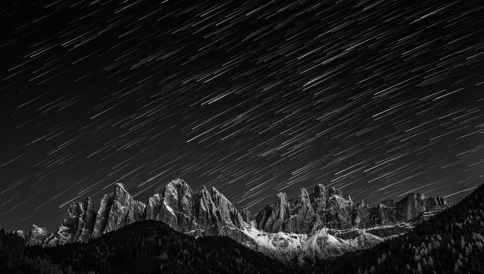 Majestic Mountain Star Trails by Valeriy Shcherbina — canvas wall art