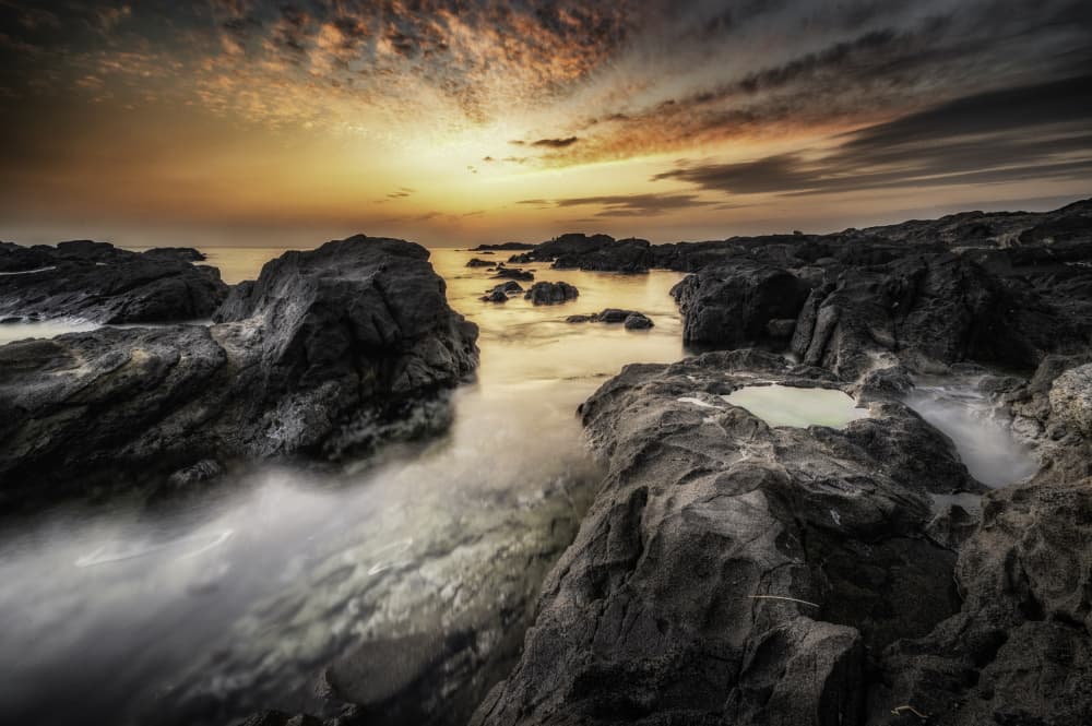 Golden Coastal Sunset by Daiki Suzuki — canvas wall art