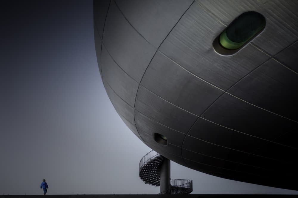 Architectural Sphere Walk by Margit Lisa Pinggera — canvas wall art