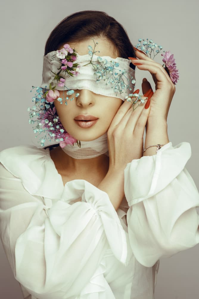 Floral Blindfold Dream by Yoni Amar — canvas wall art