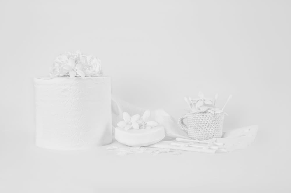 Minimalist White Blooms by Jenny Qiu — canvas wall art