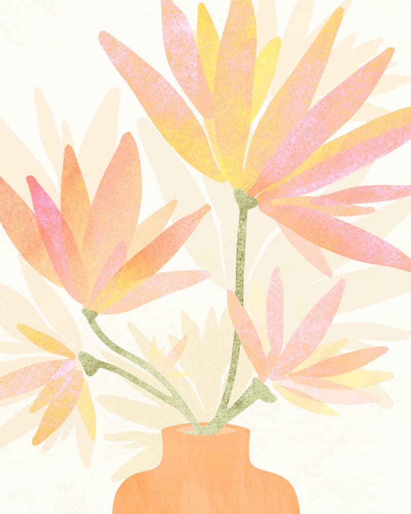 Sweet Pink Floral 4x5 by Kristian Gallagher — canvas wall art