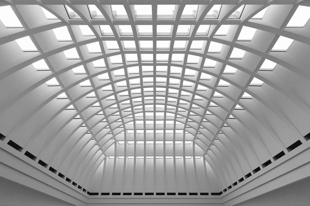 White Arched Skylight by Markus Kühne — canvas wall art