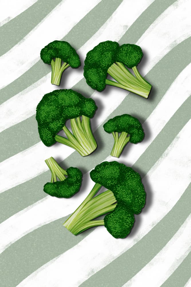 Green Broccoli Pattern by EMELIEmaria — canvas wall art