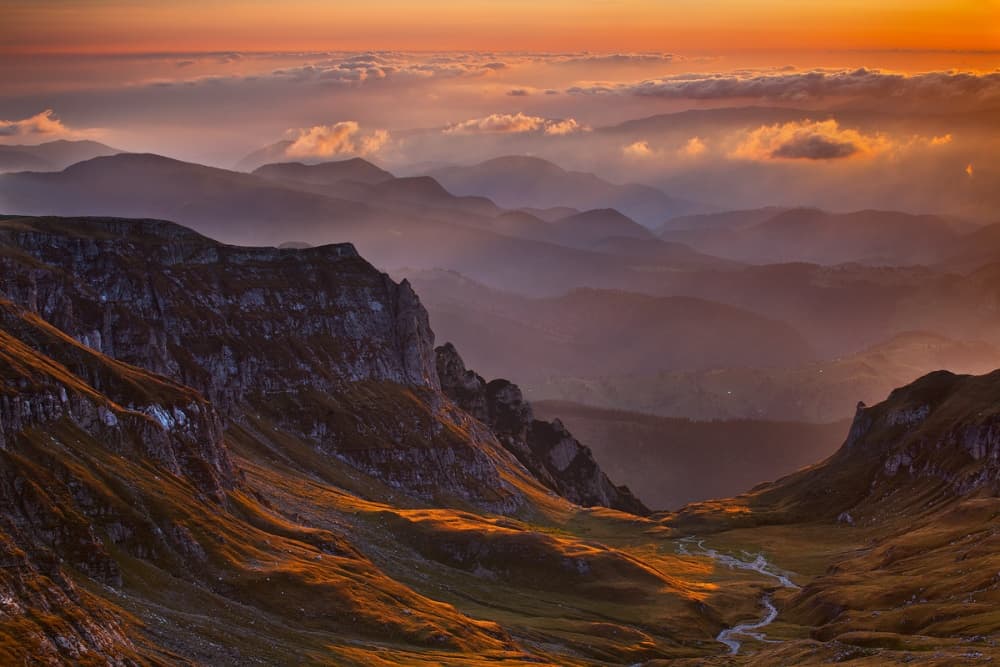 Golden Mountain Sunset by Szabo Zsolt Andras — canvas wall art