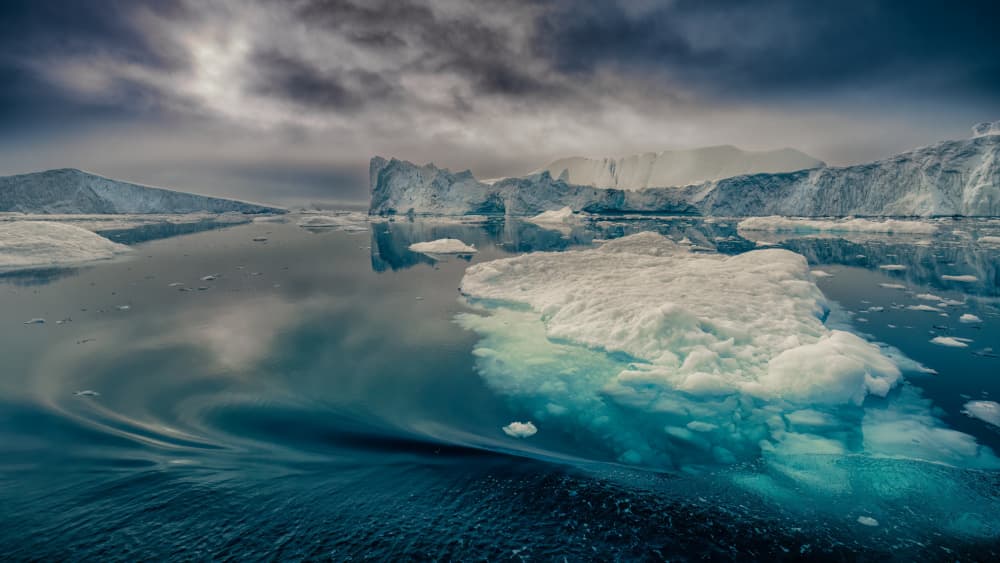 Arctic Water Reflections by Haim Rosenfeld — canvas wall art
