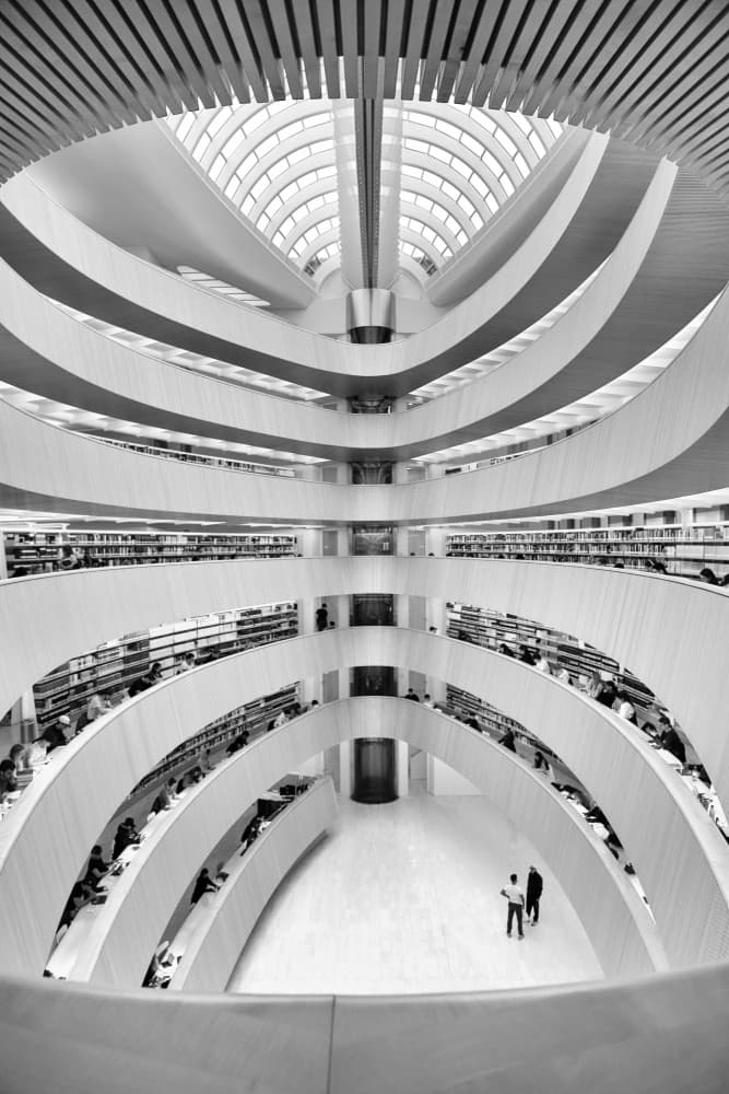 Sleek Modern Library by Ralitsa Byalkova — canvas wall art