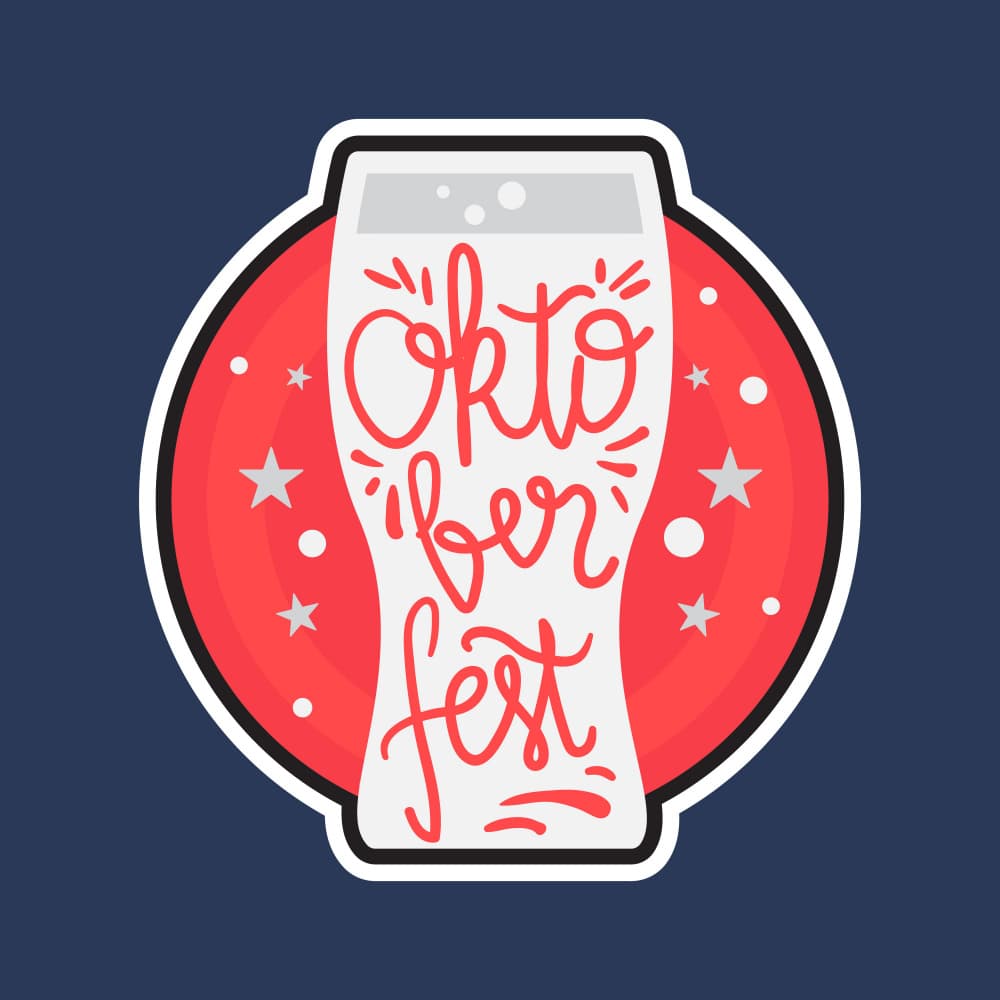 Festive Oktoberfest Beer Glass by Marika Barsrsind — canvas wall art