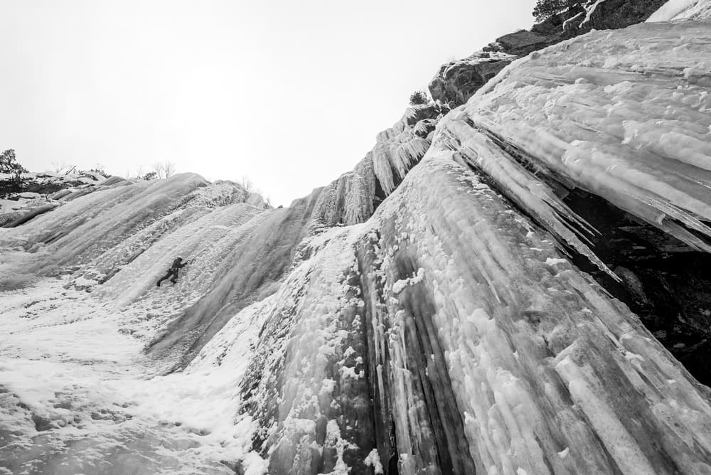 Challenging Ice Climb by Faris Saieda — canvas wall art
