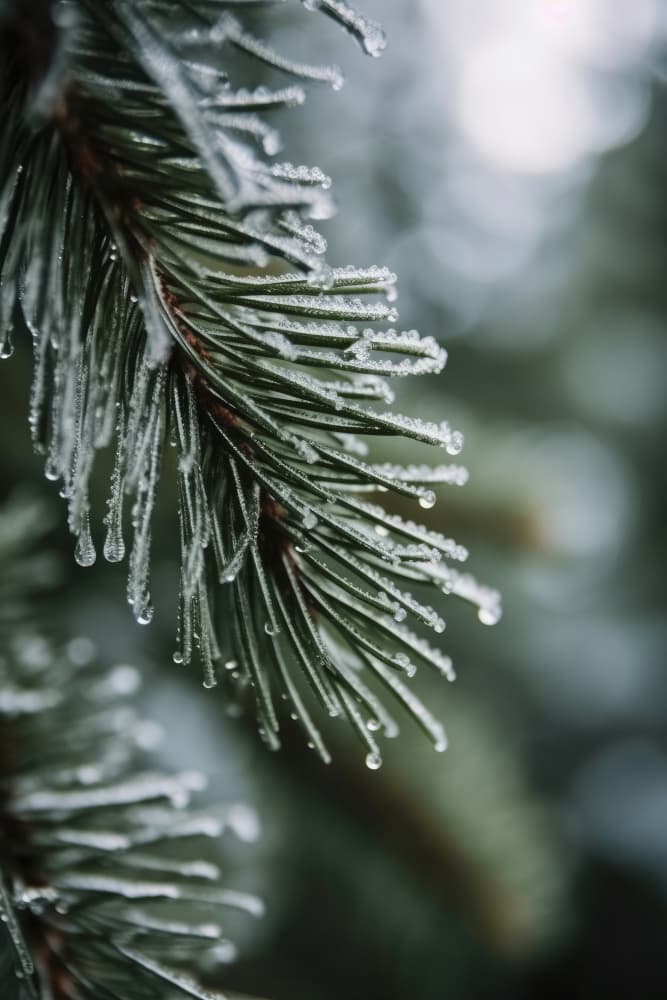 Frozen Pine Whispers by Treechild — canvas wall art