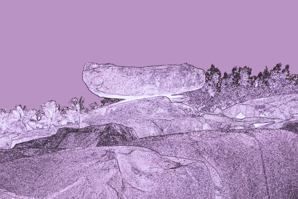 Purple Balancing Rock by Santhosh ch — canvas wall art