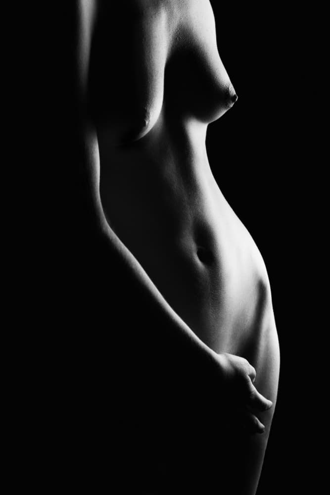 Maternity Form Silhouette by Igor Genovesi — canvas wall art